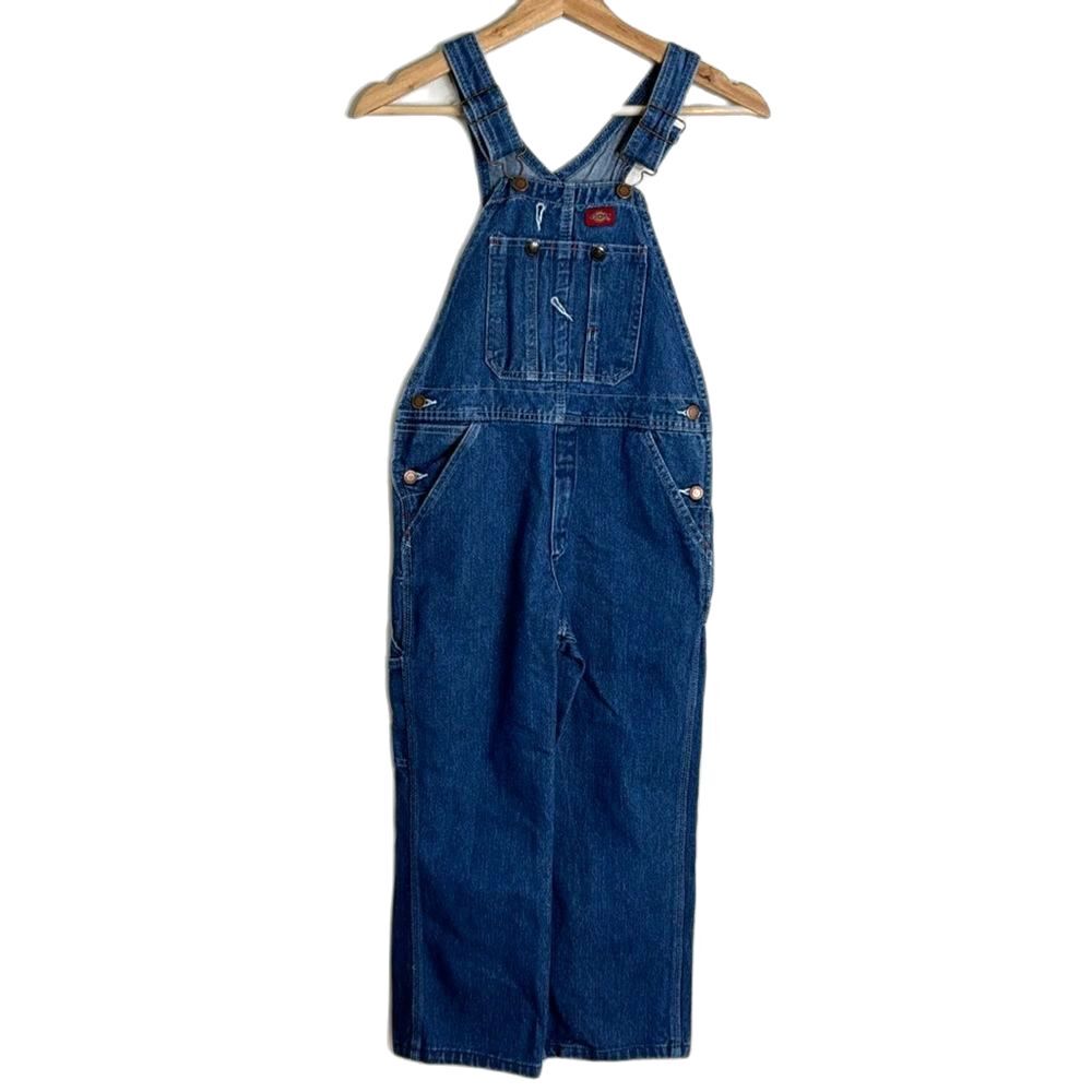 Dickies Y2K kids denim long pants overalls size 6 back to school cotton